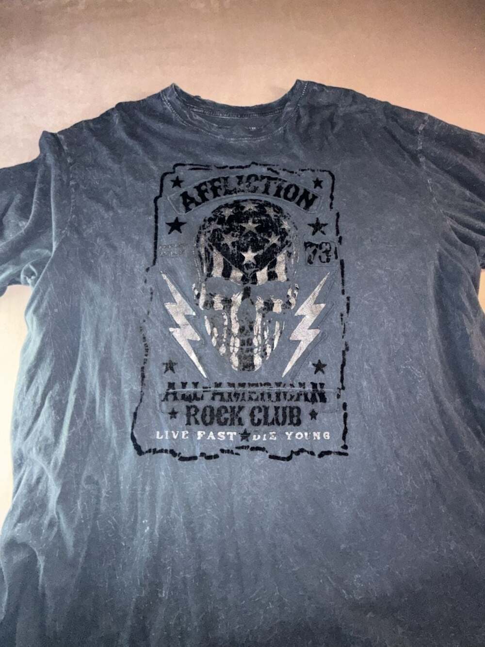 Affliction All-American Rock Club Live Fast Die Young Graphic T (BoxA3-2033)
